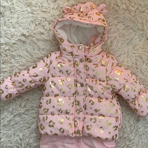 Pink cheetah snow suit - Picture 2 of 9